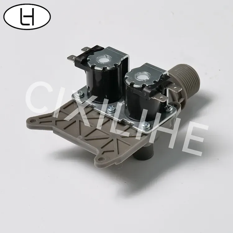 Valve d'entrée d'eau grise pour machine à laver double
